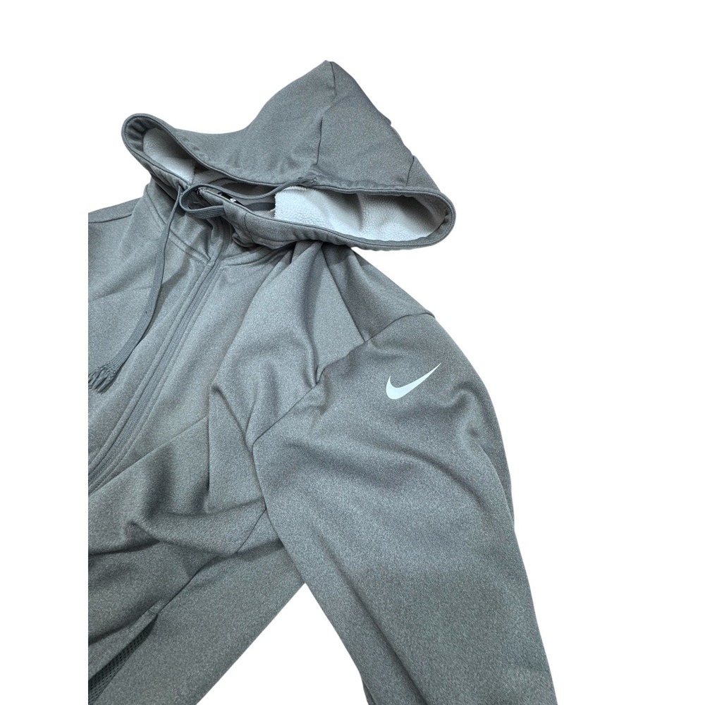 Nike Mens Therma-FIT Full Zip Hoodie Gray Fleece Sweatshirt Small CU6231-063